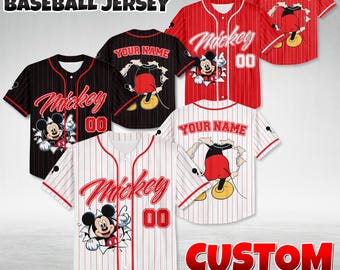 Custom Mickey & Friends Baseball Jersey, Disneyland Shirt