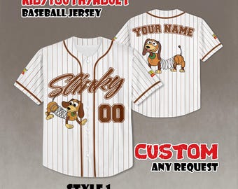 Custom Slinky Dog Baseball Jersey, Toy Story Fan Shirt