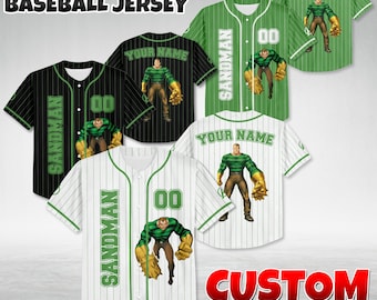 Kundenspezifisches Sandmann-Baseball-Jersey, Avengers-Team-Shirt