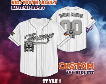 Camiseta de béisbol personalizada de Thwomp, camiseta de Super Mario, camiseta personalizada de Thwomp, regalos para fans de Thwomp, regalos de cumpleaños