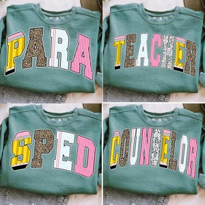 Checkered School Occupation PNG Bundle, Back to School Teacher Sped Para Counselor, Preppy First Day of School Girly Png, Back to School png