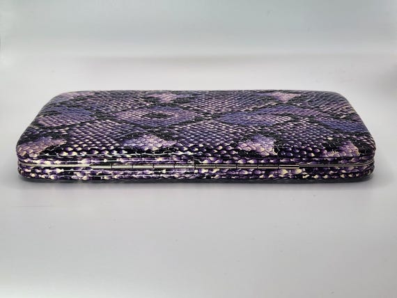Purple Python clutch wallet purse - image 9