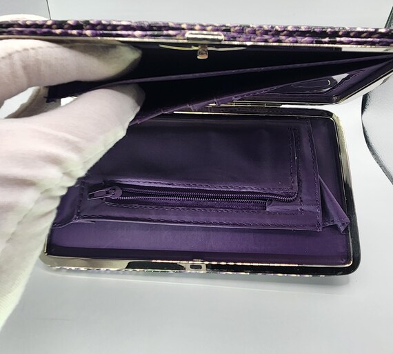 Purple Python clutch wallet purse - image 6