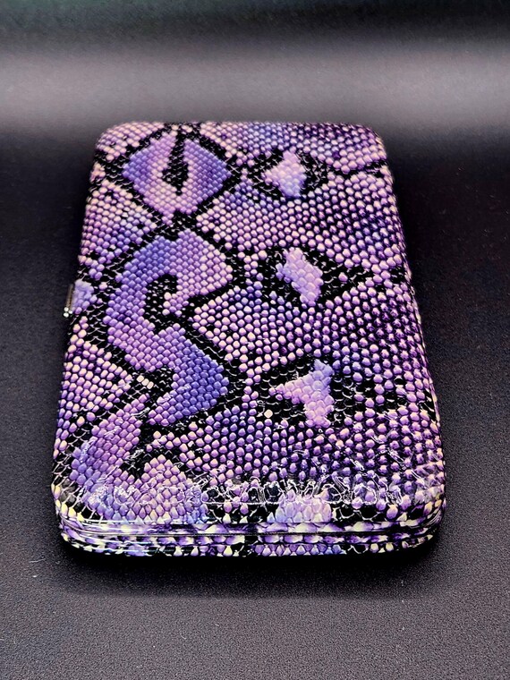 Purple Python clutch wallet purse - image 3