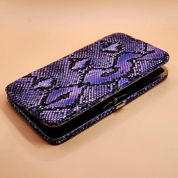 Purple Python clutch wallet purse - image 1