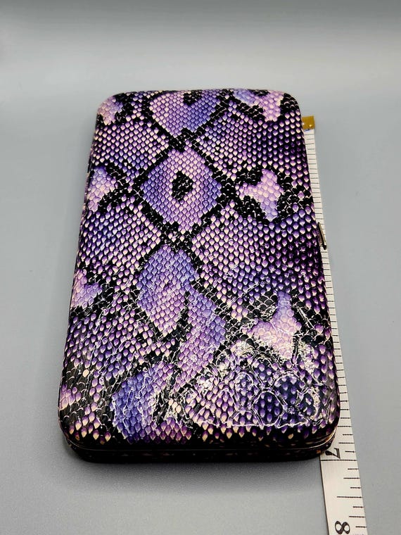 Purple Python clutch wallet purse - image 13