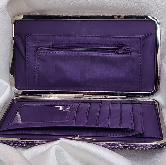 Purple Python clutch wallet purse - image 5
