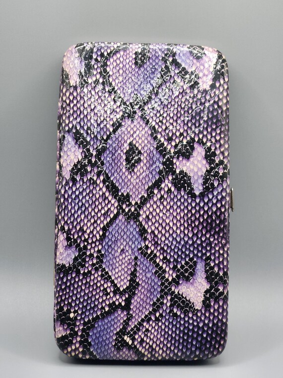 Purple Python clutch wallet purse - image 15