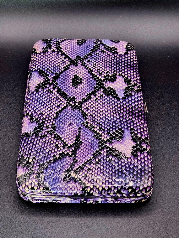 Purple Python clutch wallet purse - image 2