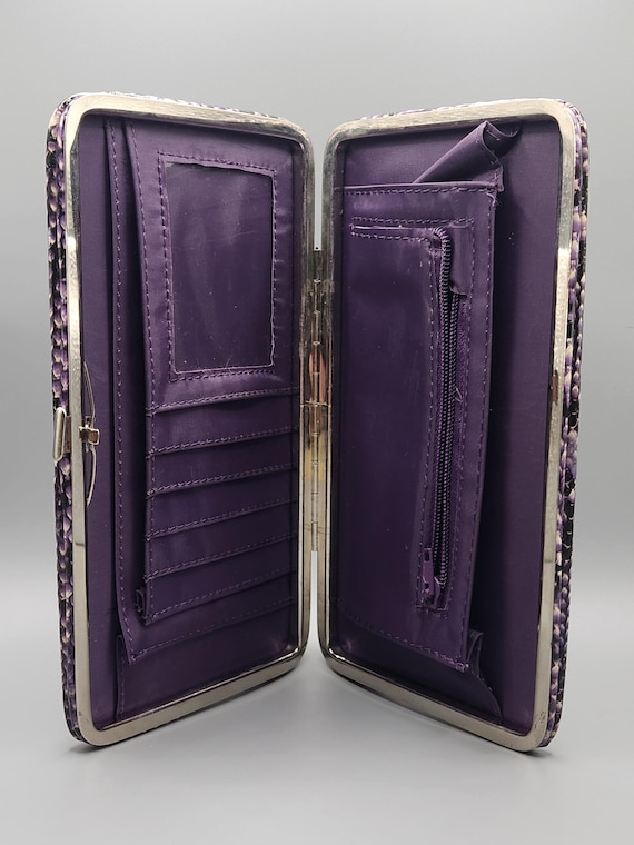 Purple Python clutch wallet purse - image 14