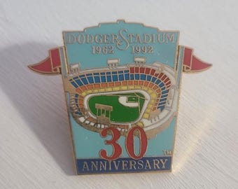 Los Angeles Dodger Stadium Vintage 1992 Lapel Pin - Dodgers Baseball 30th Anniv