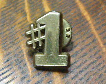 Number One #1 Winner Vintage Lapel Pin