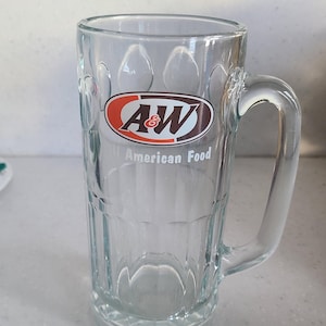 Suporte para Root Beer A&W Vintage Caneca de vidro de 7&quot;