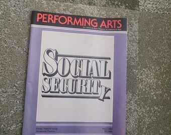 Arts de la scène Ahmanson Theatre Mai 1987 - Sécurité sociale Programme Lucie Arnaz