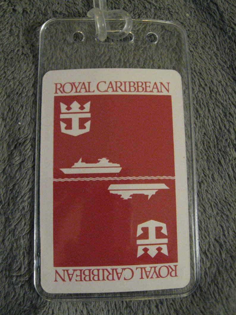 Royal Caribbean Luggage Tags Cruise Lines Ship Vintage Red Etsy