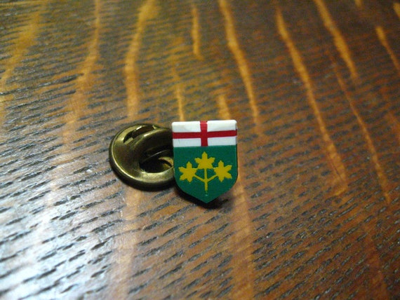 Ontario Canada Vintage Coat Of Arms Lapel Pin - image 2