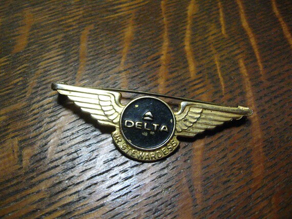 Delta Air Lines Antique Junior Stewardess Wings - image 3