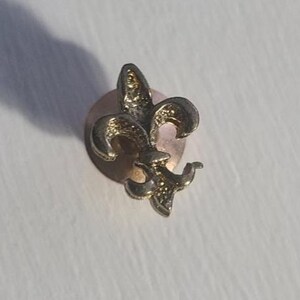 Fleur De Lis Fleur-De-Lis Vintage Lapel Pin Tie Tack Brooch - French Lily Flower