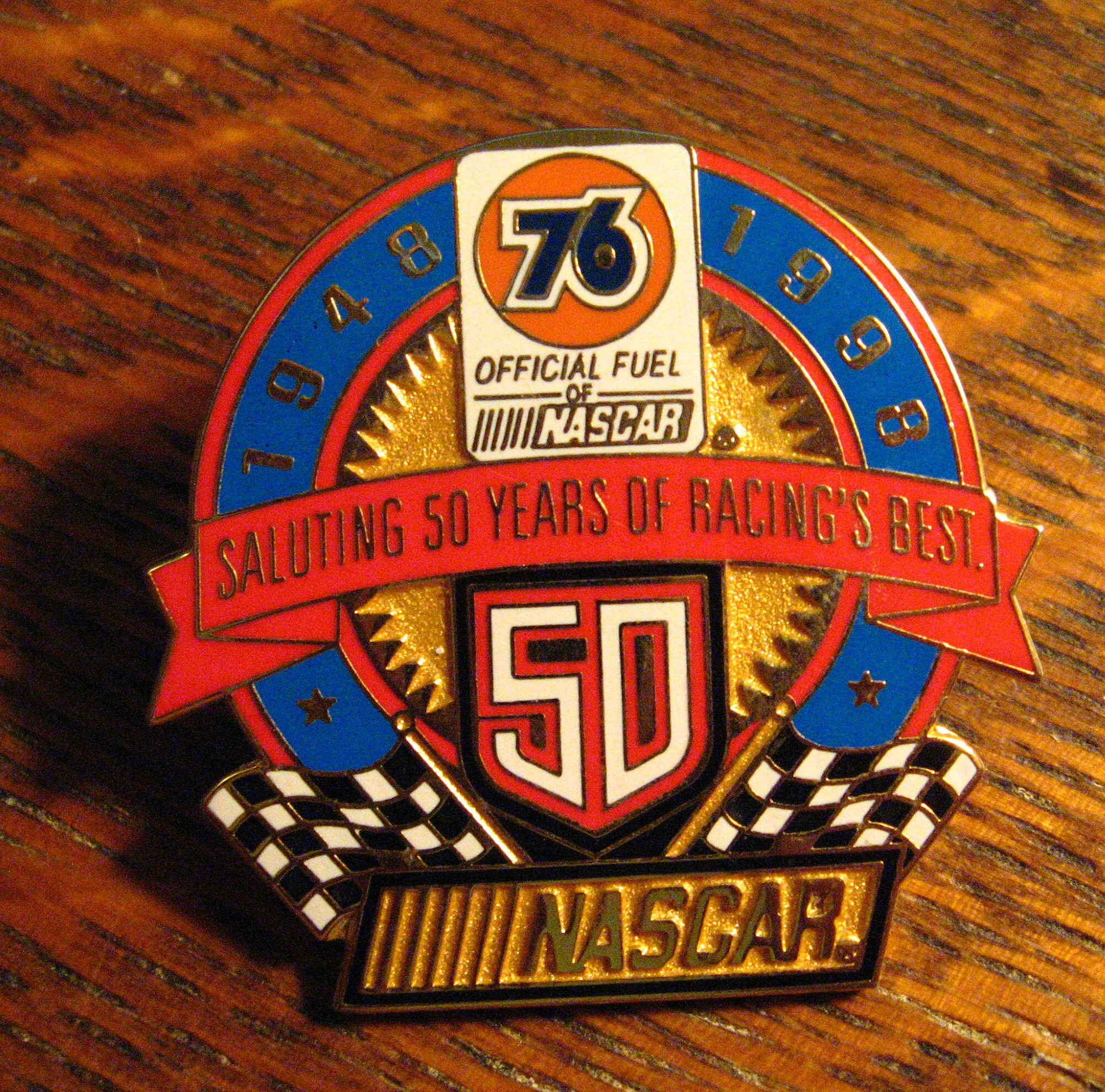 NASCAR Union 76 Lapel Pin 1993 Vintage 50 Years Of Racing Etsy