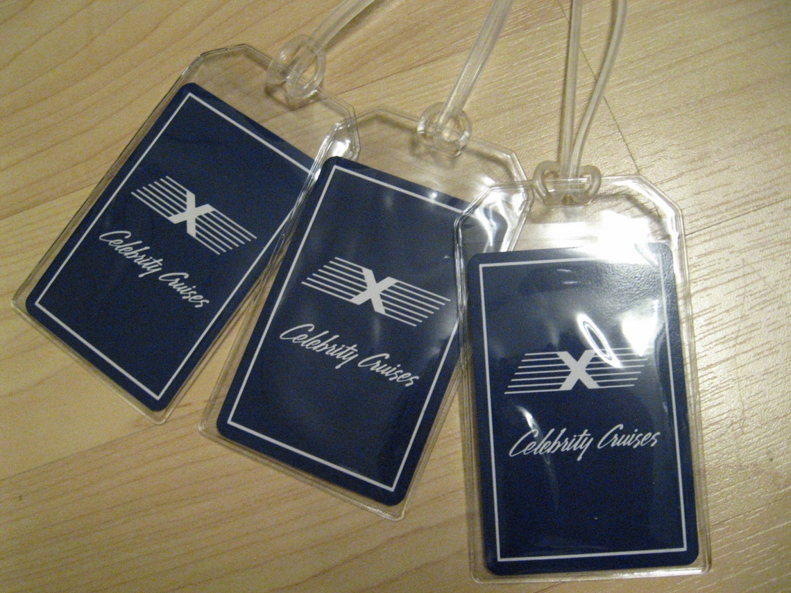 Celebrity Cruises Luggage Tags Vintage Playing Card Ship Etsy