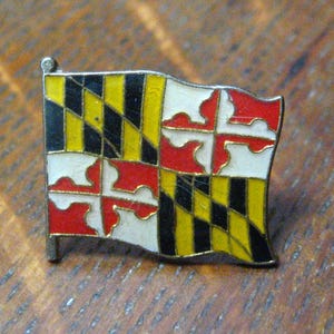 Maryland State Flag USA Lapel Pin Tie Tack Brooch