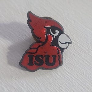 Illinois State University Reggie Redbird Vintage Lapel Pin - ISU Redbirds Mascot