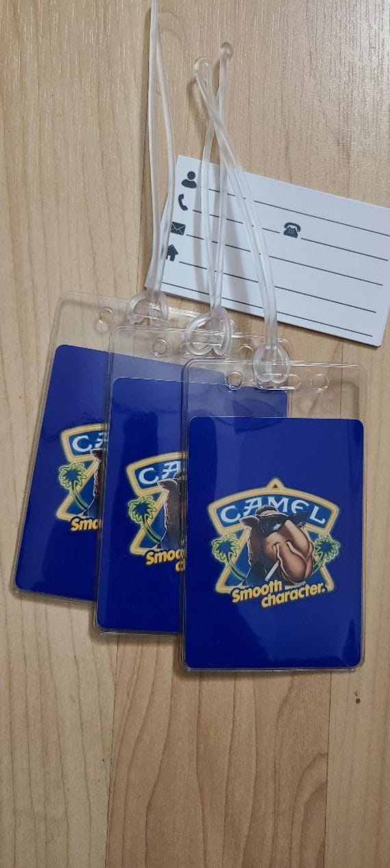 Camel Cigarettes Luggage Tags - Joe Camel Mascot Vintage Playing