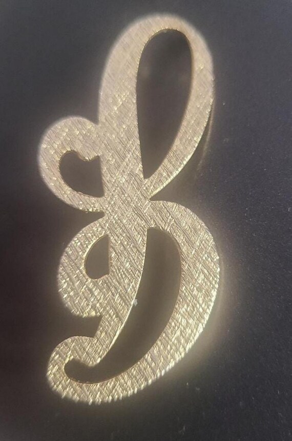 Letter "B" Script Initial Vintage Monogram Lapel … - image 1