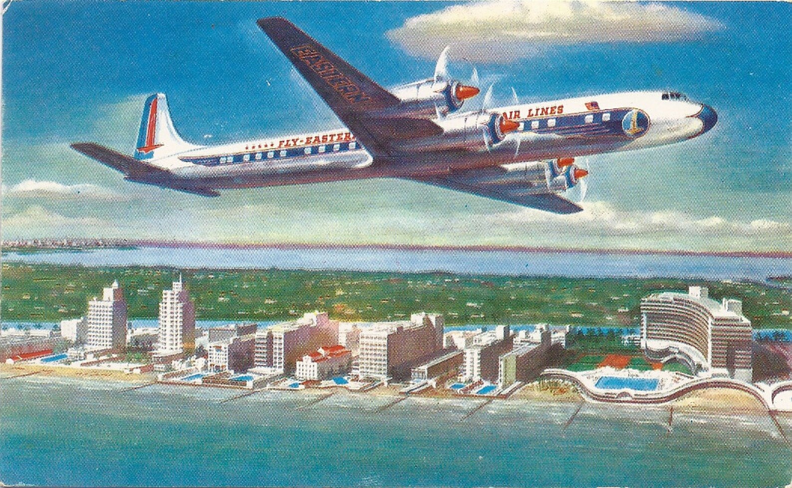 Eastern Airlines Postcard Vintage 1962 EAL Air Lines Silver Etsy