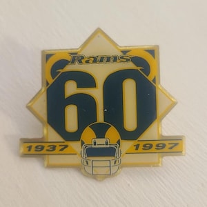 Saint St. Louis Rams Football 1997 Pin Tie Tack Brooch - 60th Anniversary Helmet