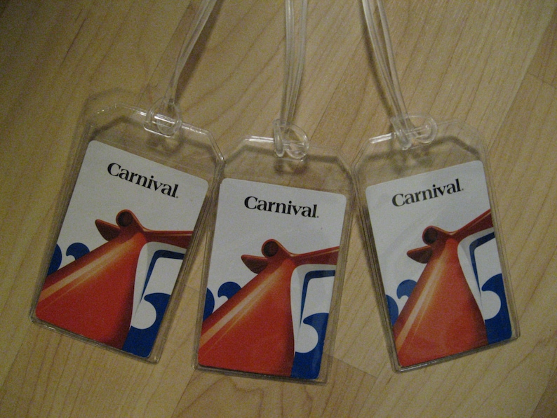 Carnival Luggage Tags Cruise Lines Repurposed Playing Cards Etsy