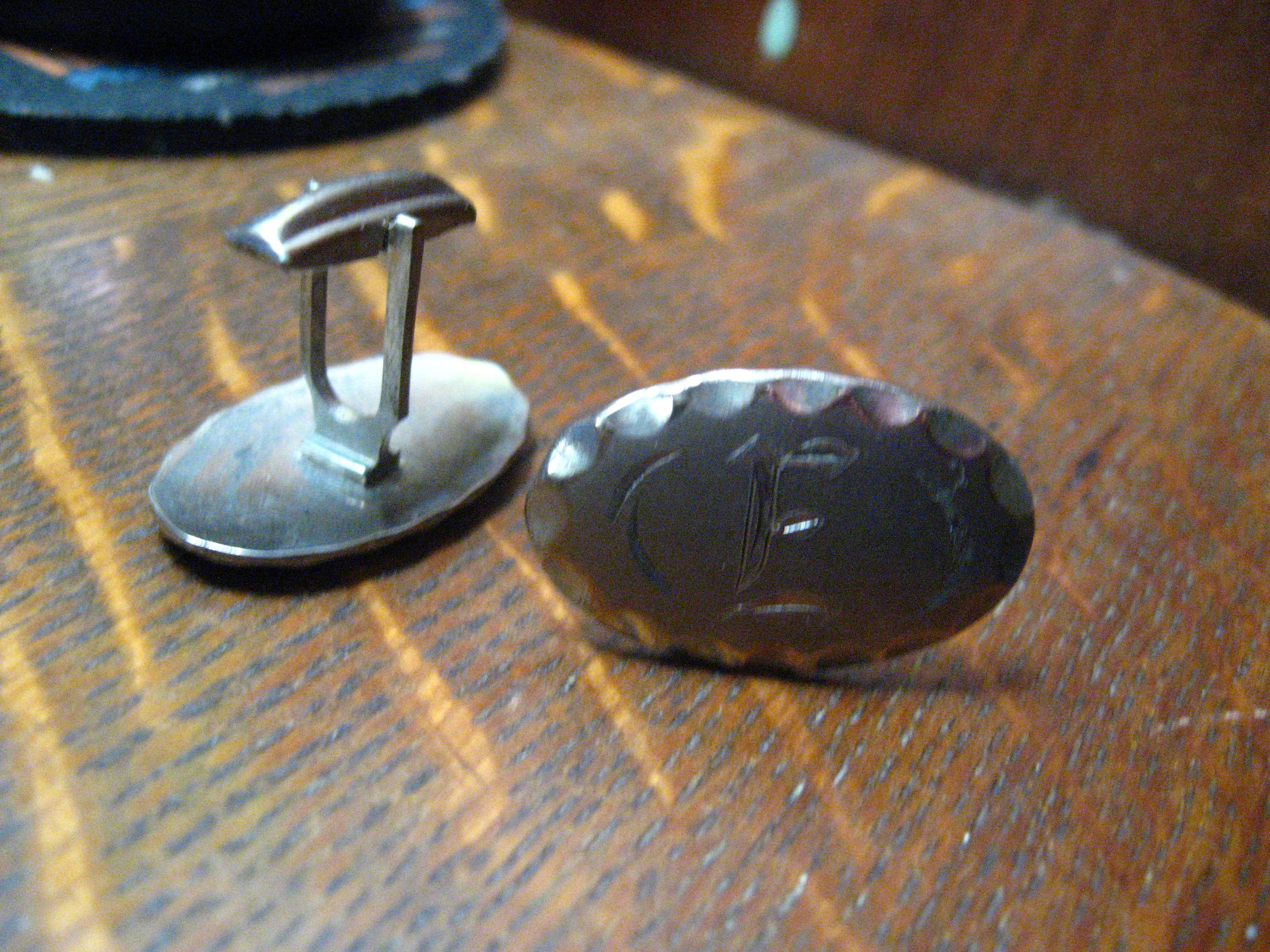 Boutons De Manchette Vintage Argentés Et Bleus - Marque SARAH COVENTRY 71317