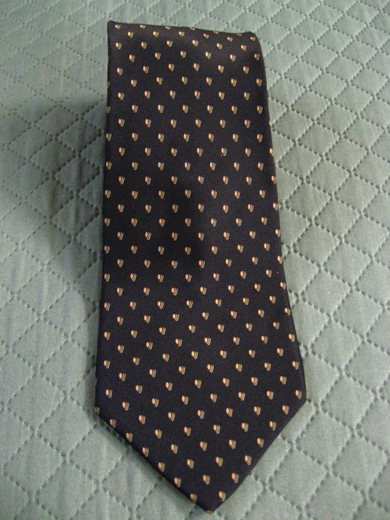 Zylos By George Machado Vintage Silk Tie - Black 1