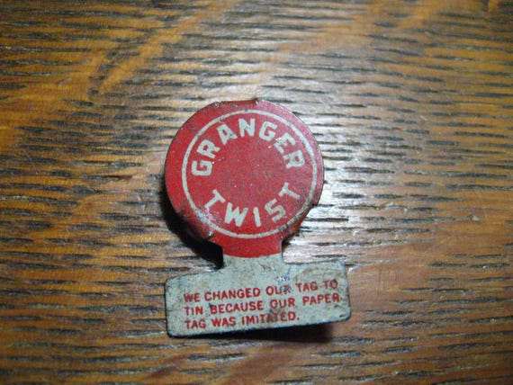 Granger Twist Tobacco Antique Tin Package Tab