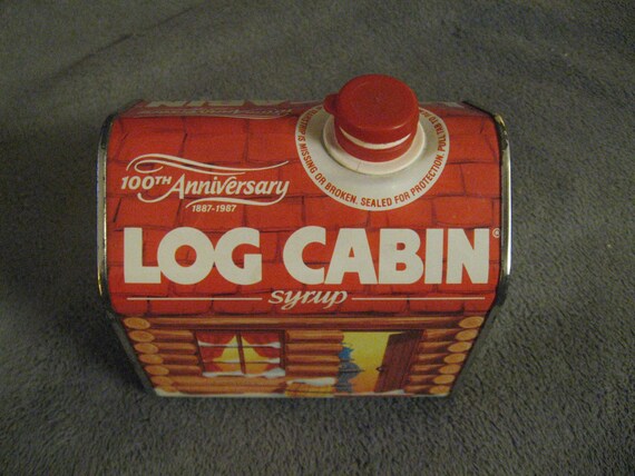 1987 Log Cabin Syrup Tin Vintage 100th Anniversary Log Cabin Etsy