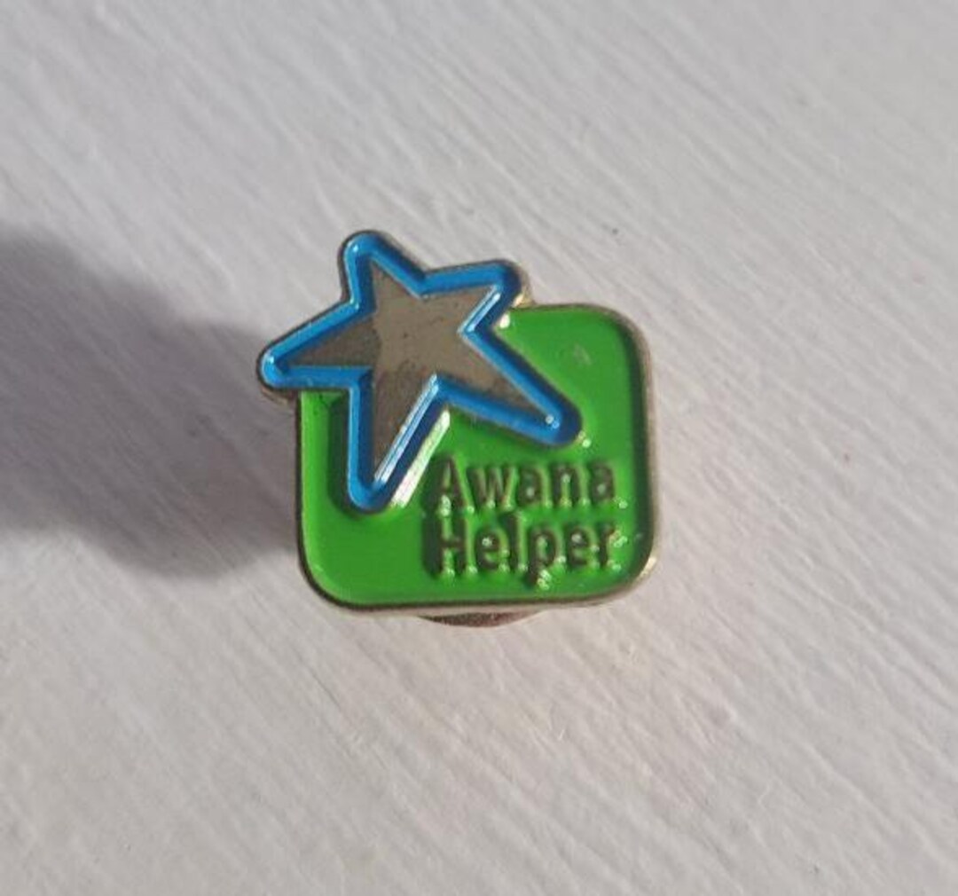 Awana Helper Vintage Lapel Pin Tie Tack Brooch - Christian Youth Adult ...