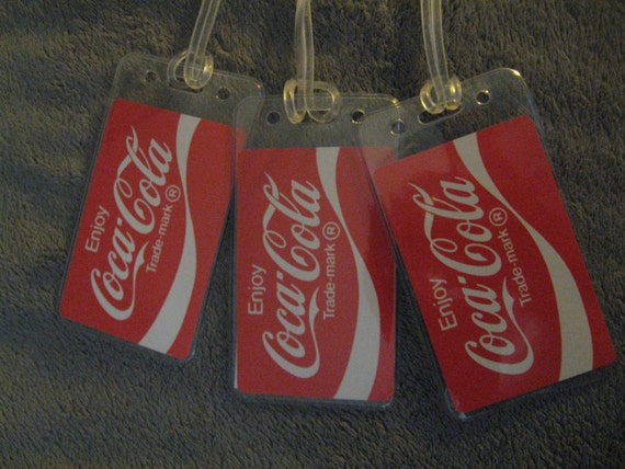 Coca Cola Luggage Tags Coke Soda Pop Red White Logo Etsy