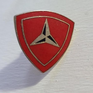 USMC Third 3rd  Infantry Vintage Lapel Pin Tie Tack - United States Marine Corps
