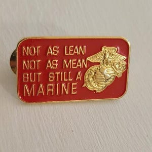 USMC Retired Vintage Lapel Jacket Hat Pin - United States Marine Corps Lean Mean