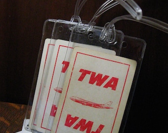 TWA Airlines Playing Card Luggage Tags