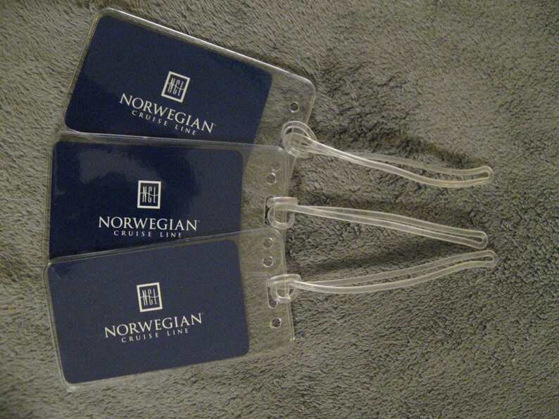 NCL Luggage Tags Norwegian Cruise Line Lines Ship Vintage Etsy