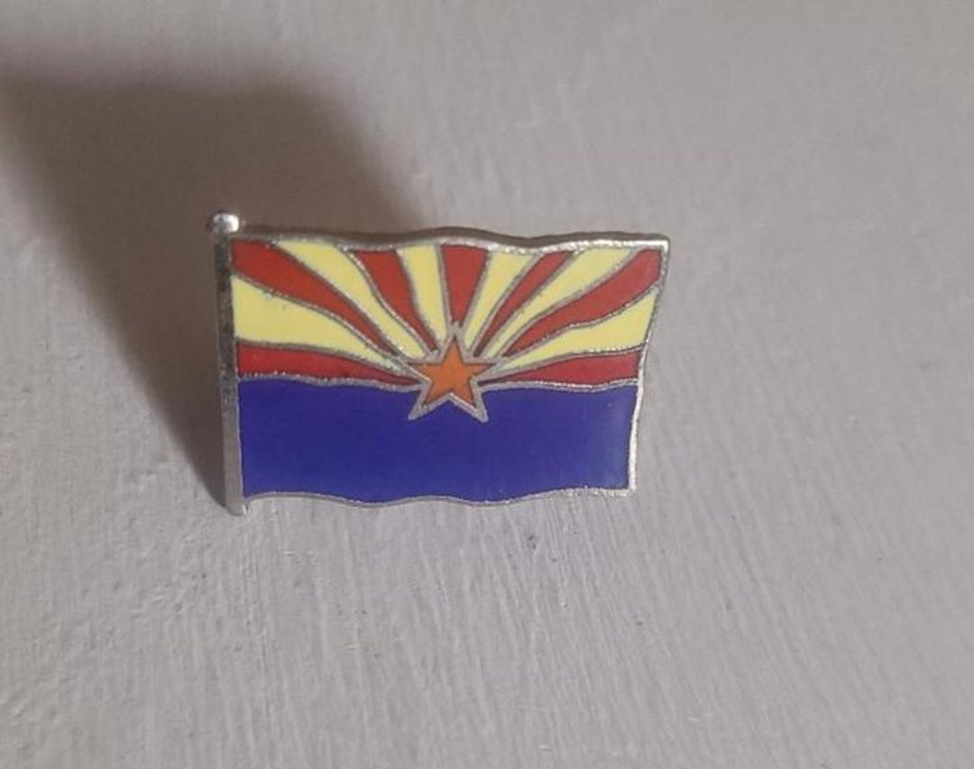 Arizona USA State Flag Vintage Lapel Pin Tie Tack Brooch - Copper State ...