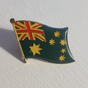 Australia National Flag Vintage Lapel Jacket Pin - Australian Souvenir Badge AU