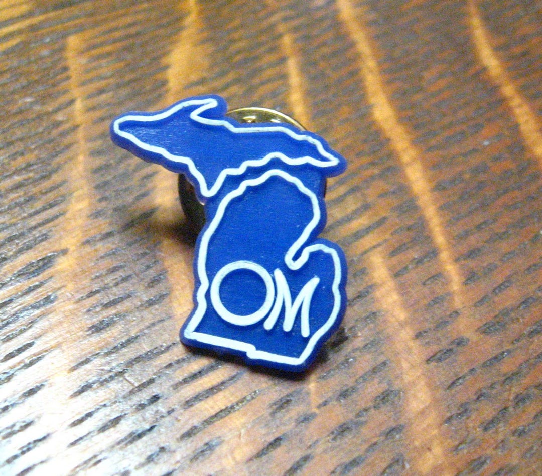 Michigan USA State OM Vintage Lapel Pin - Etsy