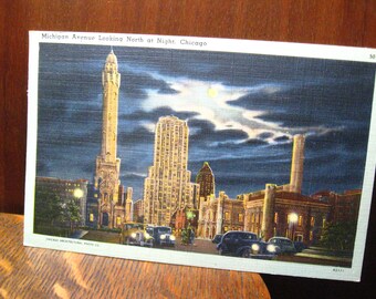 Chicago Chicago Ave 1940 Postkarte