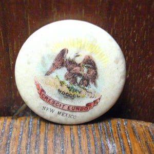 Sweet Caporal Cigarette New Mexico Antique Button Lapel Pin