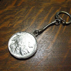 Buffalo Indian Head USA Nickel Large Coin Keyring