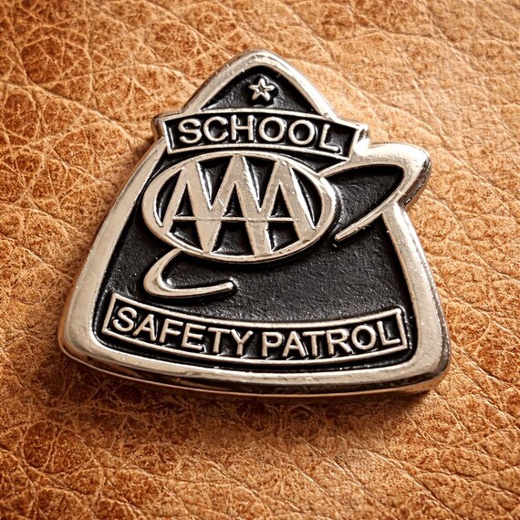 AAA School Safety Patrol Vintage Lapel Pin - American Automobile Association Pin