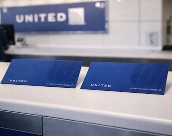 Etui na bilety lotnicze United Airlines Vintage Tulip Logo (2)