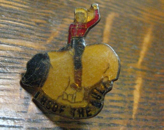 Mechanical Bull Vintage 1970's Lapel Pin